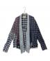 GREG LAUREN（グレッグローレン）の古着「KIMONO SHIRT」｜ブルー×レッド