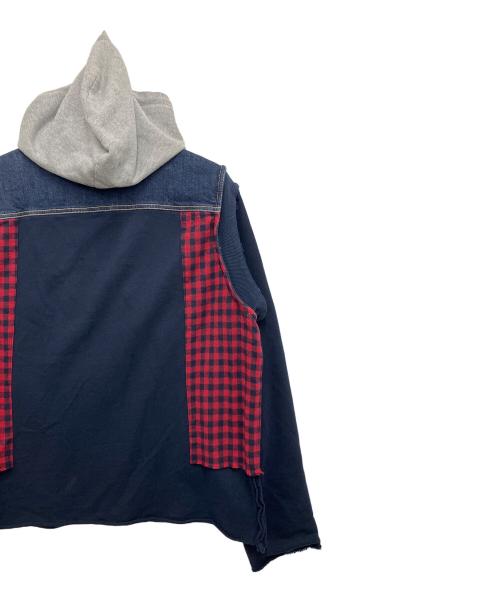 JohnUNDERCOVER（ジョンアンダーカバー）JohnUNDERCOVER (ジョンアンダーカバー)  デニムジャケット ネイビー×レッド サイズ:3の古着・服飾アイテム