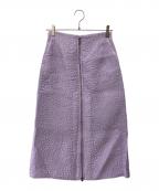 ）の古着「ジャカードAラインスカート」｜パープル