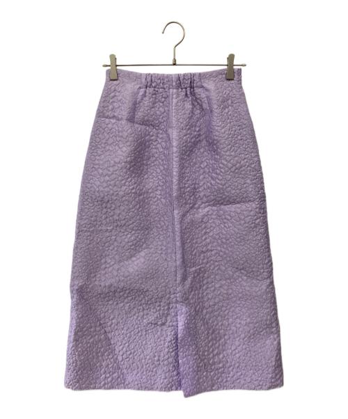 LOUNIE（ルーニー）LOUNIE (ルーニー) ジャカードAラインスカート パープル サイズ:38の古着・服飾アイテム