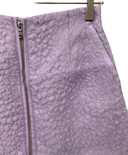 LOUNIE（ルーニー）LOUNIE (ルーニー) ジャカードAラインスカート パープル サイズ:38の古着・服飾アイテム