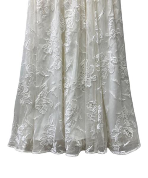 anuans（アニュアンス）anuans (アニュアンス) チュールエンブロイダリーレースコンビネーションワンピース ホワイト サイズ:Sの古着・服飾アイテム