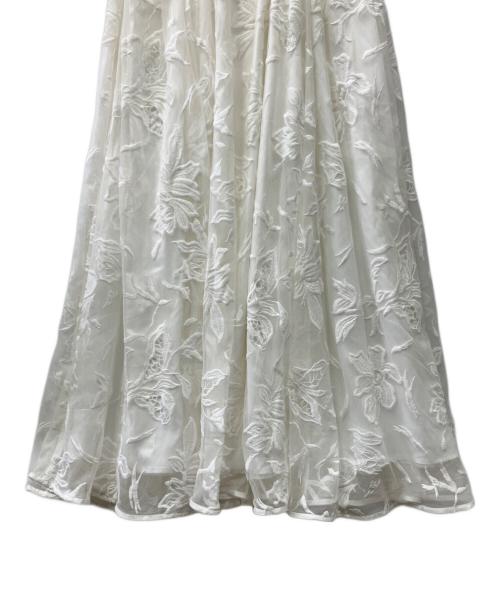 anuans（アニュアンス）anuans (アニュアンス) チュールエンブロイダリーレースコンビネーションワンピース ホワイト サイズ:Sの古着・服飾アイテム