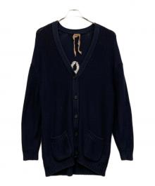 N°21 numero ventuno（ヌメロヴェントゥーノ）の古着「ニットカーディガン」｜ネイビー