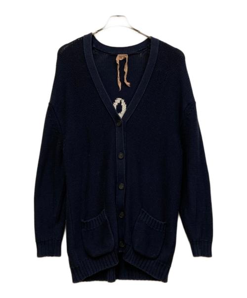 N°21 numero ventuno（ヌメロヴェントゥーノ）N°21 NUMERO VENTUNO (ヌメロヴェントゥーノ) ニットカーディガン ネイビー サイズ:FREEの古着・服飾アイテム
