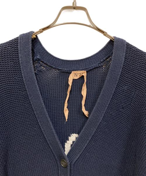 N°21 numero ventuno（ヌメロヴェントゥーノ）N°21 NUMERO VENTUNO (ヌメロヴェントゥーノ) ニットカーディガン ネイビー サイズ:FREEの古着・服飾アイテム