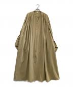ELINエリン）の古着「Dry twill flared slv dress」｜ベージュ