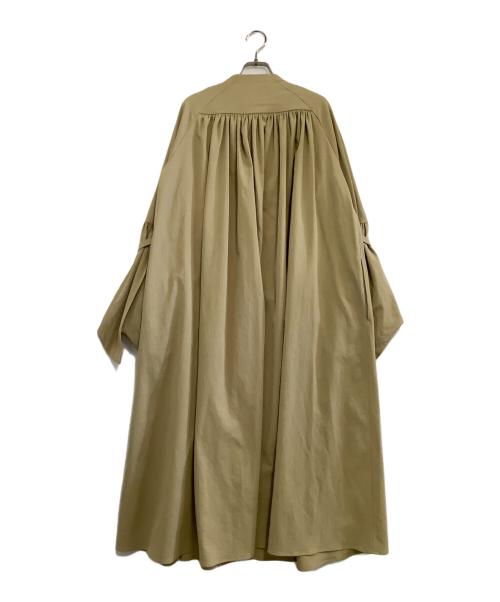 ELIN（エリン）ELIN (エリン) Dry twill flared slv dress ベージュ サイズ:36の古着・服飾アイテム