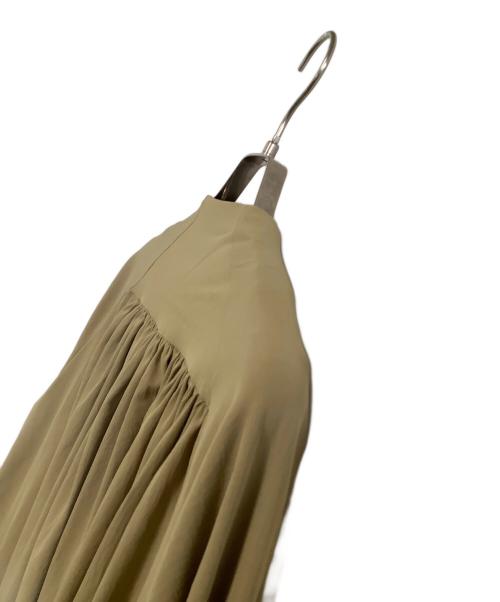 ELIN（エリン）ELIN (エリン) Dry twill flared slv dress ベージュ サイズ:36の古着・服飾アイテム