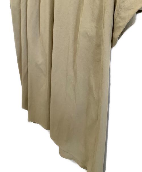 ELIN（エリン）ELIN (エリン) Dry twill flared slv dress ベージュ サイズ:36の古着・服飾アイテム