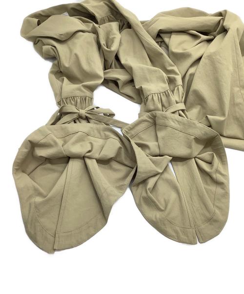 ELIN（エリン）ELIN (エリン) Dry twill flared slv dress ベージュ サイズ:36の古着・服飾アイテム