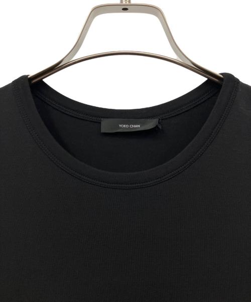YOKO CHAN（ヨーコチャン）YOKO CHAN (ヨーコチャン) ハーフスリーブラッフルレイヤーブラウス ブラック サイズ:40の古着・服飾アイテム