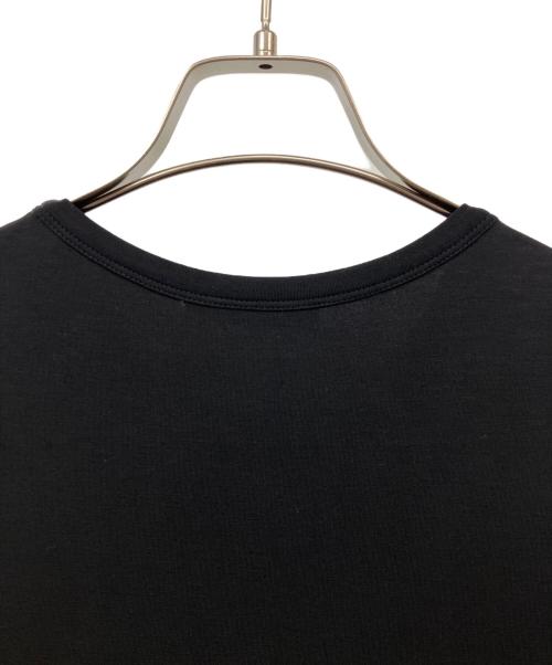 YOKO CHAN（ヨーコチャン）YOKO CHAN (ヨーコチャン) ハーフスリーブラッフルレイヤーブラウス ブラック サイズ:40の古着・服飾アイテム