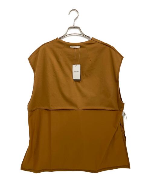 Plage（プラージュ）Plage (プラージュ) Smooth Jersey V プルオーバー キャメル サイズ:F 未使用品の古着・服飾アイテム