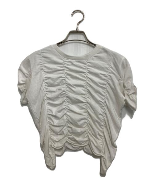 nothingeverything（ナッシングエブリシング）nothingeverything (ナッシングエブリシング) SHIRRING トップス ホワイト サイズ:OSの古着・服飾アイテム