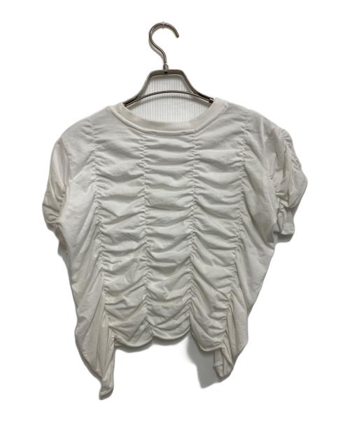 nothingeverything（ナッシングエブリシング）nothingeverything (ナッシングエブリシング) SHIRRING トップス ホワイト サイズ:OSの古着・服飾アイテム