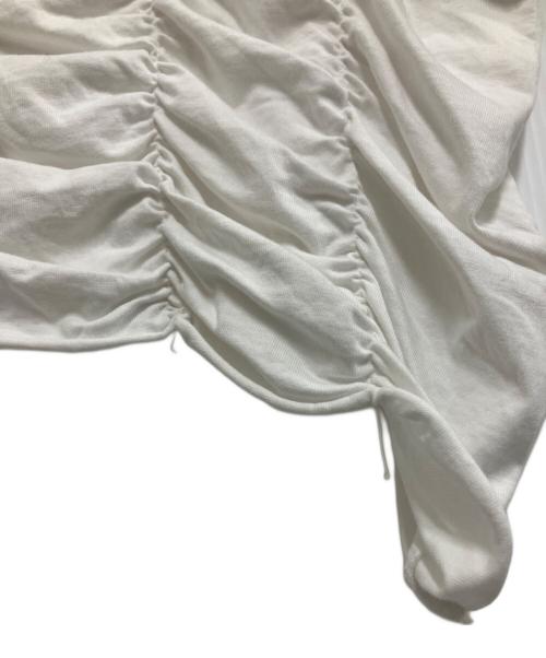 nothingeverything（ナッシングエブリシング）nothingeverything (ナッシングエブリシング) SHIRRING トップス ホワイト サイズ:OSの古着・服飾アイテム