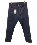 uniform experimentユニフォームエクスペリメント）の古着「RIGID DENIM TAPERED PANTS」｜インディゴ