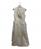 ebureエブール）の古着「Safiran Linen Long Gilet」｜ホワイト