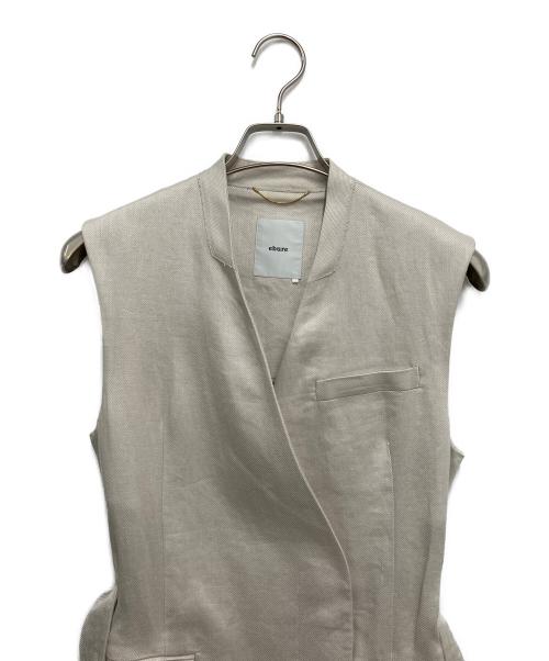 ebure（エブール）ebure (エブール) Safiran Linen Long Gilet ホワイト サイズ:36の古着・服飾アイテム