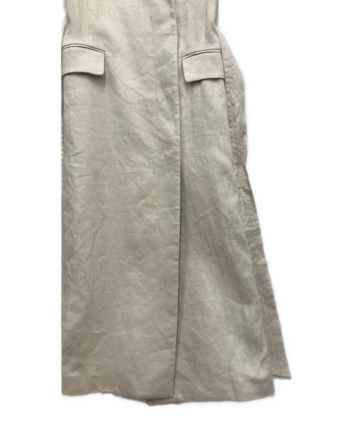 ebure（エブール）ebure (エブール) Safiran Linen Long Gilet ホワイト サイズ:36の古着・服飾アイテム