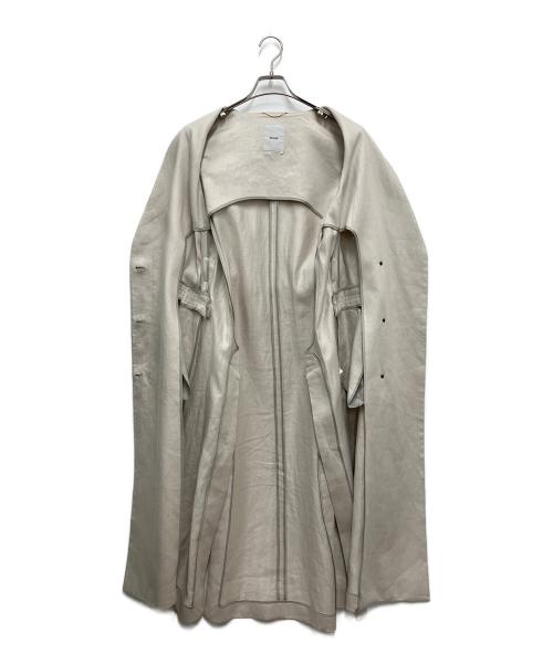 ebure（エブール）ebure (エブール) Safiran Linen Long Gilet ホワイト サイズ:36の古着・服飾アイテム