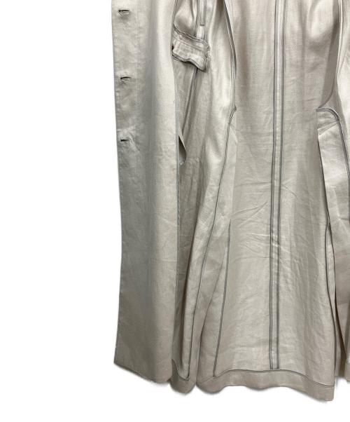 ebure（エブール）ebure (エブール) Safiran Linen Long Gilet ホワイト サイズ:36の古着・服飾アイテム