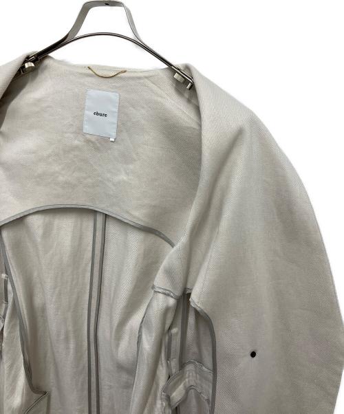ebure（エブール）ebure (エブール) Safiran Linen Long Gilet ホワイト サイズ:36の古着・服飾アイテム