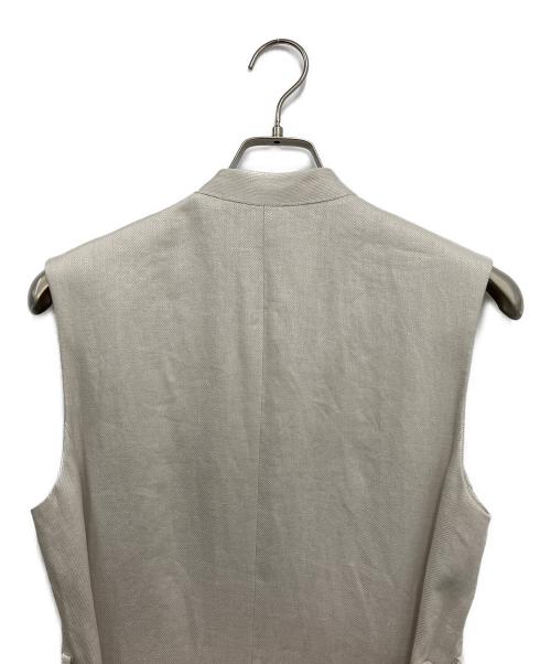 ebure（エブール）ebure (エブール) Safiran Linen Long Gilet ホワイト サイズ:36の古着・服飾アイテム