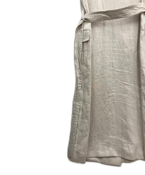 ebure（エブール）ebure (エブール) Safiran Linen Long Gilet ホワイト サイズ:36の古着・服飾アイテム