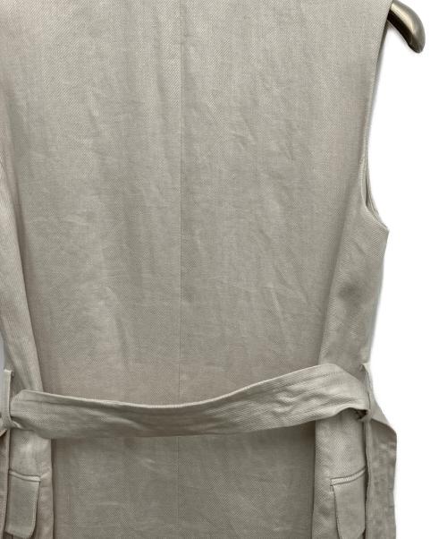 ebure（エブール）ebure (エブール) Safiran Linen Long Gilet ホワイト サイズ:36の古着・服飾アイテム