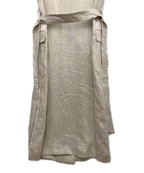 ebure（エブール）ebure (エブール) Safiran Linen Long Gilet ホワイト サイズ:36の古着・服飾アイテム