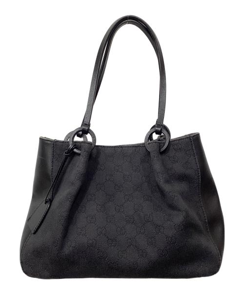 GUCCI（グッチ）GUCCI (グッチ) GGキャンバス トートバッグ ブラックの古着・服飾アイテム