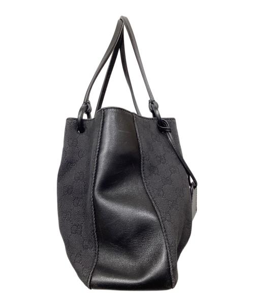 GUCCI（グッチ）GUCCI (グッチ) GGキャンバス トートバッグ ブラックの古着・服飾アイテム