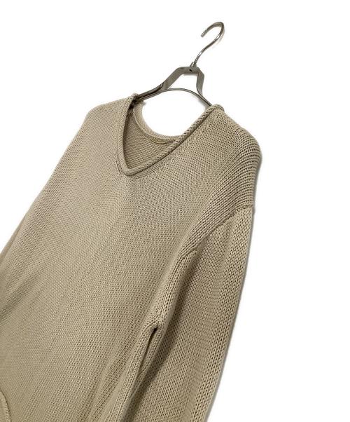 L'appartement（アパルトモン）L'appartement (アパルトモン) Cotton 3G Vneck Knit ベージュ サイズ:freeの古着・服飾アイテム