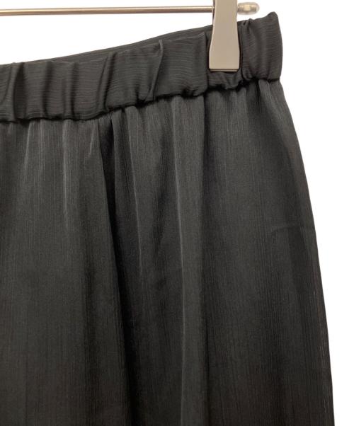 23区（ニジュウサンク）23区 (ニジュウサンク) クレープシフォンフレアスカート ブラック サイズ:44の古着・服飾アイテム