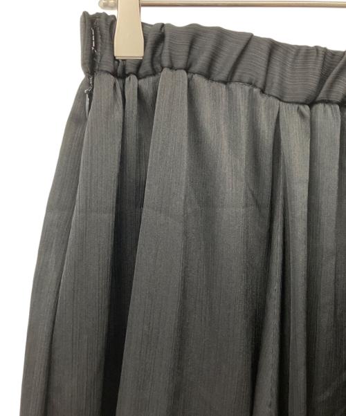 23区（ニジュウサンク）23区 (ニジュウサンク) クレープシフォンフレアスカート ブラック サイズ:44の古着・服飾アイテム