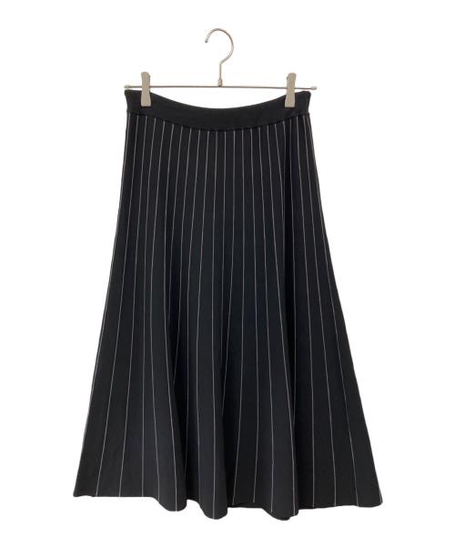 J.PRESS（ジェイプレス）J.PRESS (ジェイプレス) レーヨンエリートストレッチ ニット スカート ブラック サイズ:9の古着・服飾アイテム