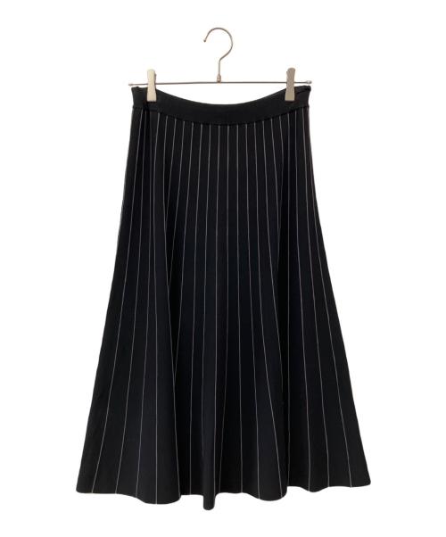J.PRESS（ジェイプレス）J.PRESS (ジェイプレス) レーヨンエリートストレッチ ニット スカート ブラック サイズ:9の古着・服飾アイテム
