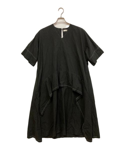 Ujoh（ウジョー）UJOH (ウジョー) スクエアヘムシャツドレス ブラック サイズ:2の古着・服飾アイテム