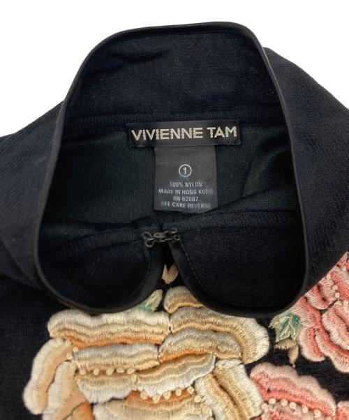 VIVIENNE TAM（ヴィヴィアンタム）VIVIENNE TAM (ヴィヴィアンタム) チャイナ刺繍ワンピース ブラック サイズ:1の古着・服飾アイテム