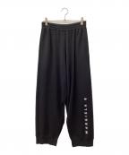 MM6 Maison Margielaエムエムシックスメゾンマルジェラ）の古着「スリット加工スウェットパンツ」｜ブラック