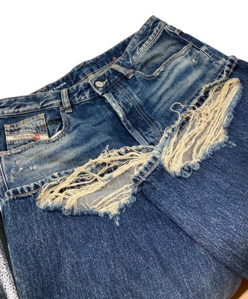DIESEL（ディーゼル）DIESEL (ディーゼル) D-RISE/加工バギーデニムパンツ インディゴ サイズ:76（W30）の古着・服飾アイテム