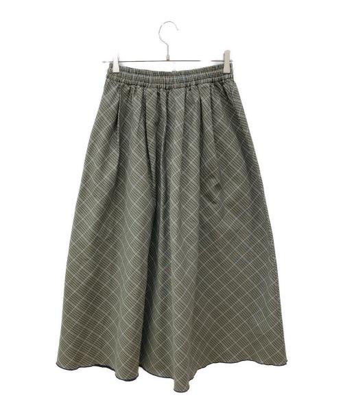 URBAN RESEARCH（アーバンリサーチ）URBAN RESEARCH (アーバンリサーチ) リバーシブルチェックボリュームスカート ネイビー サイズ:FREEの古着・服飾アイテム