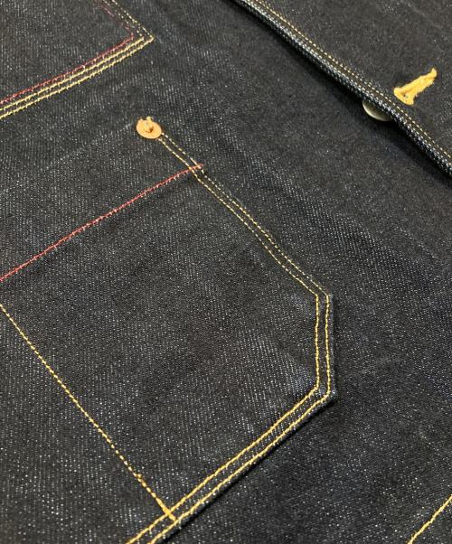 JUNYA WATANABE MAN（ジュンヤワタナベマン）JUNYA WATANABE MAN (ジュンヤワタナベマン) LEVI'S (リーバイス) レザーツイード切替デニムカバーオール インディゴ サイズ:XSの古着・服飾アイテム