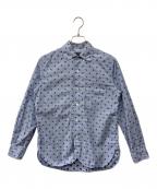 JUNYA WATANABE MANジュンヤワタナベマン）の古着「綿カットジャガードシャツ」｜ブルー