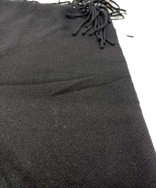 23区（ニジュウサンク）23区 (ニジュウサンク) ウールカシミヤ トライアングル ストール ブラックの古着・服飾アイテム