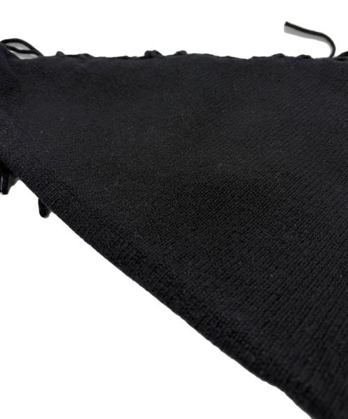 23区（ニジュウサンク）23区 (ニジュウサンク) ウールカシミヤ トライアングル ストール ブラックの古着・服飾アイテム