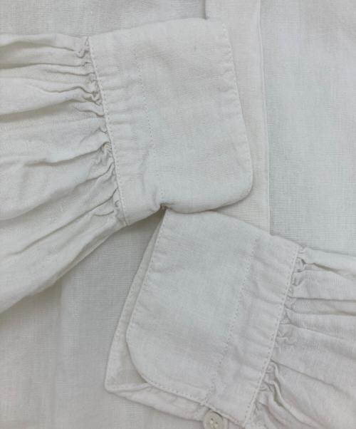KAGURE（カグレ）KAGURE (カグレ) コットンリネンギャザーブラウス ホワイト サイズ:FREEの古着・服飾アイテム