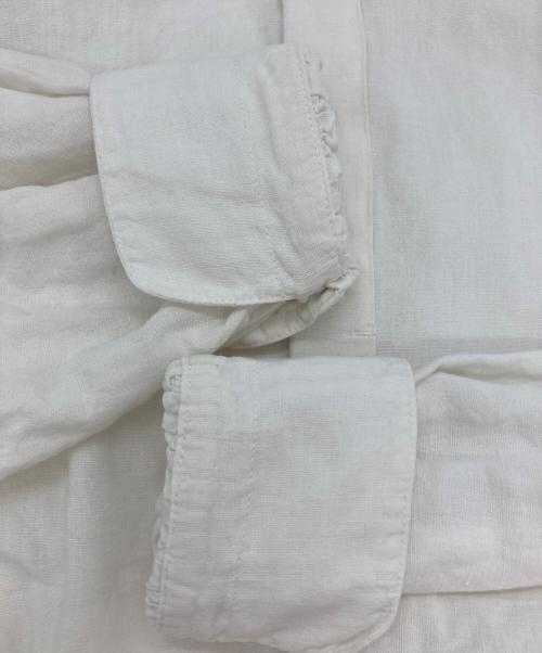 KAGURE（カグレ）KAGURE (カグレ) コットンリネンギャザーブラウス ホワイト サイズ:FREEの古着・服飾アイテム